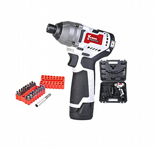 מברגת אימפקט בראשלס 12V + שתי סוללות 1.5AH KRAUSS דגם: KR-7412-LI-PRO מברגת אימפקט בראשלס 12V + שתי סוללות 1.5AH KRAUSS דגם: KR-7412-LI-PRO