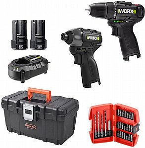 �� ���� 12V - ����� ������ + ����� ���� + ���� ���� + 2 ������ 2Ah + ���� �������� Worx �����