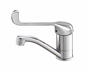 ברז פרח, 900042, חמת, פיה קצרה מסתובבת עם ידית מרפק ברז פרח, 900042, חמת, פיה קצרה מסתובבת עם ידית מרפק