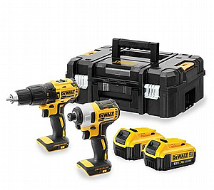 סט אימפקט ומקדחה רוטטת 18V דגם DCK2060M2T מבית DEWALT סט אימפקט ומקדחה רוטטת 18V דגם DCK2060M2T מבית DEWALT