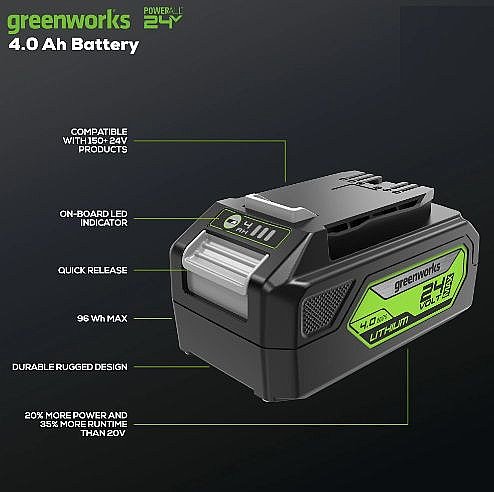 ����� ������ GREENWORKS 24V 4.0Ah Panasonic - ��� 99583