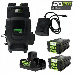 ����� �� ����� 80V PRO + ��� ������ 4 ���� ����� ���� GREENWORKS 99782