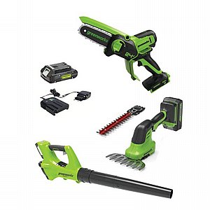 ���� ����� �������� GREENWORKS ������ + ���� ���� ���� �� ��� - 24V ��� BARBER